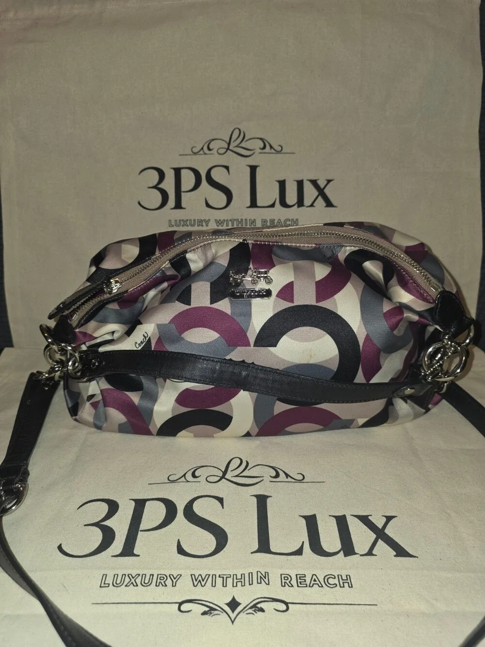Ashley Dotted Op Art Satchel